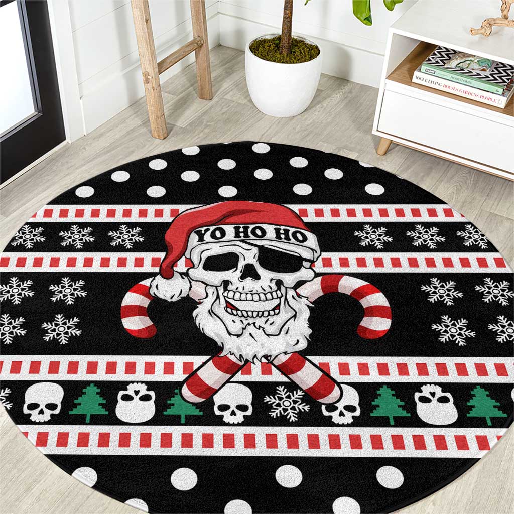 Skull Creepmas Christmas Yall Christmas Round Carpet Xmas Holiday Patterns - Wonder Print Shop