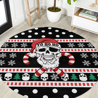 Skull Creepmas Christmas Yall Christmas Round Carpet Xmas Holiday Patterns - Wonder Print Shop