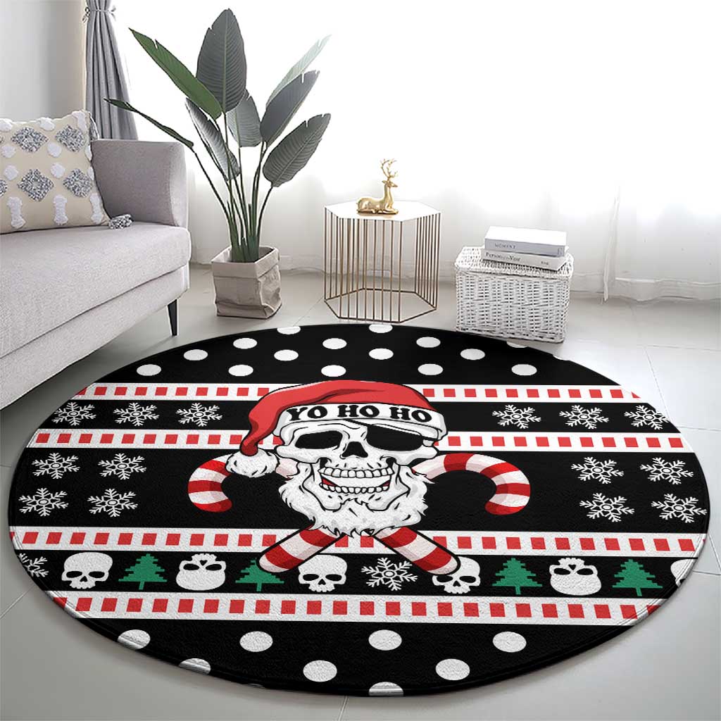 Skull Creepmas Christmas Yall Christmas Round Carpet Xmas Holiday Patterns - Wonder Print Shop