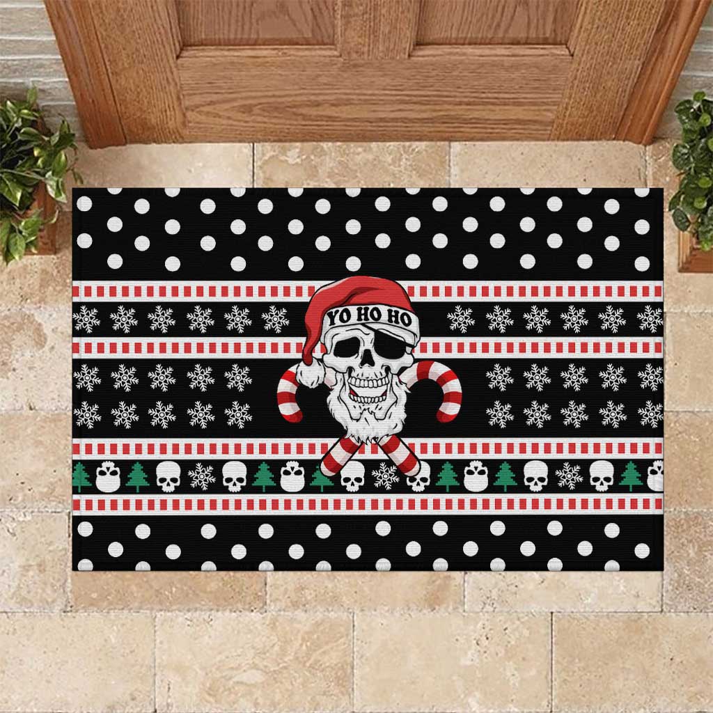 Skull Creepmas Christmas Yall Christmas Rubber Doormat Xmas Holiday Patterns - Wonder Print Shop