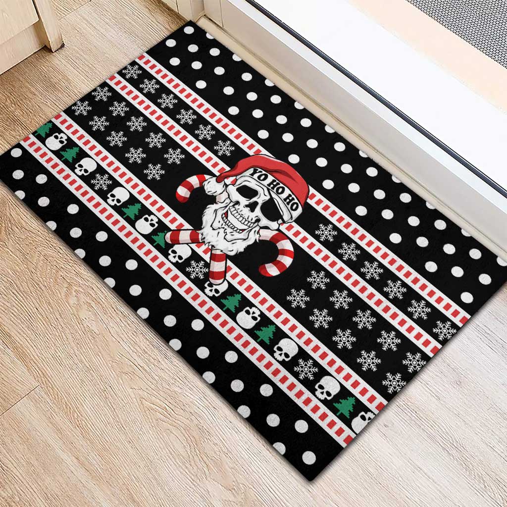 Skull Creepmas Christmas Yall Christmas Rubber Doormat Xmas Holiday Patterns - Wonder Print Shop