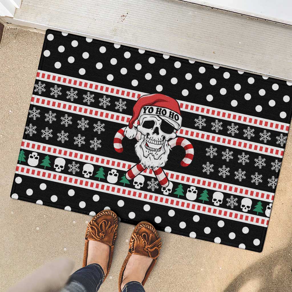Skull Creepmas Christmas Yall Christmas Rubber Doormat Xmas Holiday Patterns - Wonder Print Shop