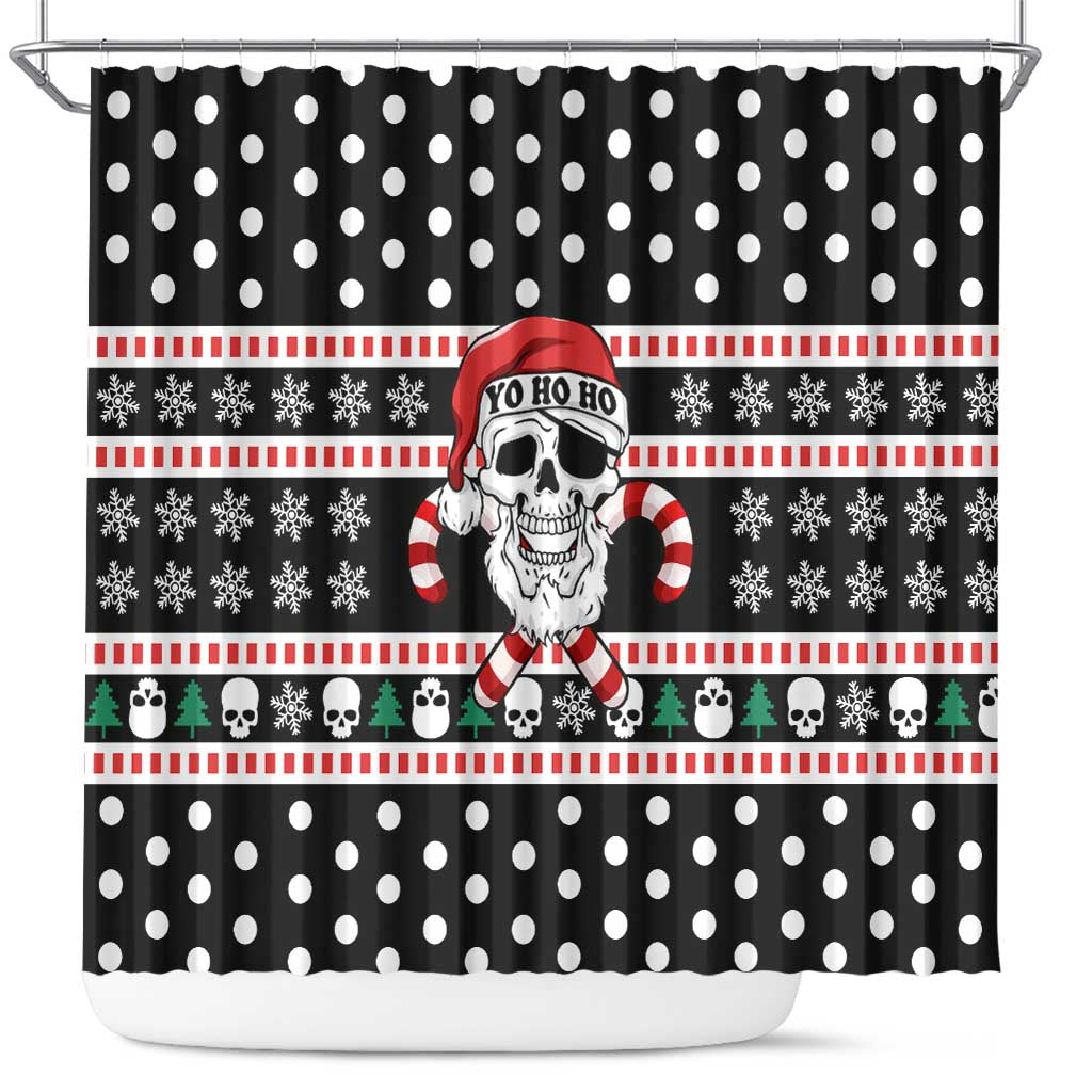 Skull Creepmas Christmas Yall Christmas Shower Curtain Xmas Holiday Patterns - Wonder Print Shop