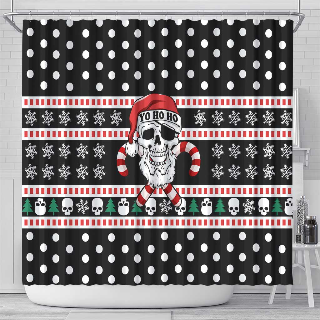 Skull Creepmas Christmas Yall Christmas Shower Curtain Xmas Holiday Patterns - Wonder Print Shop