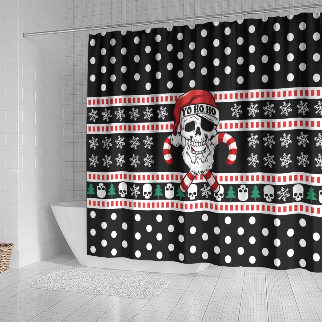 Skull Creepmas Christmas Yall Christmas Shower Curtain Xmas Holiday Patterns - Wonder Print Shop
