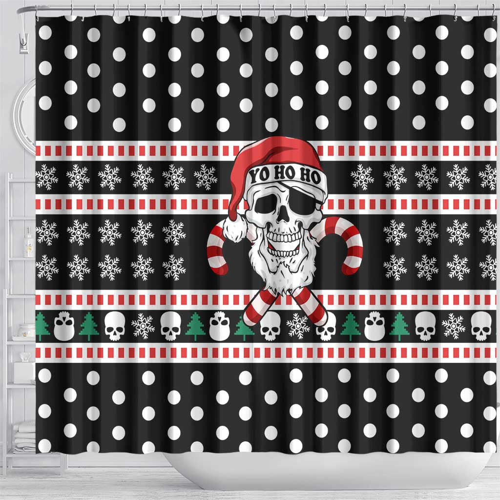 Skull Creepmas Christmas Yall Christmas Shower Curtain Xmas Holiday Patterns - Wonder Print Shop
