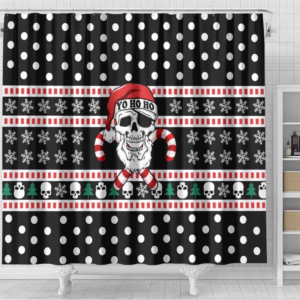 Skull Creepmas Christmas Yall Christmas Shower Curtain Xmas Holiday Patterns - Wonder Print Shop