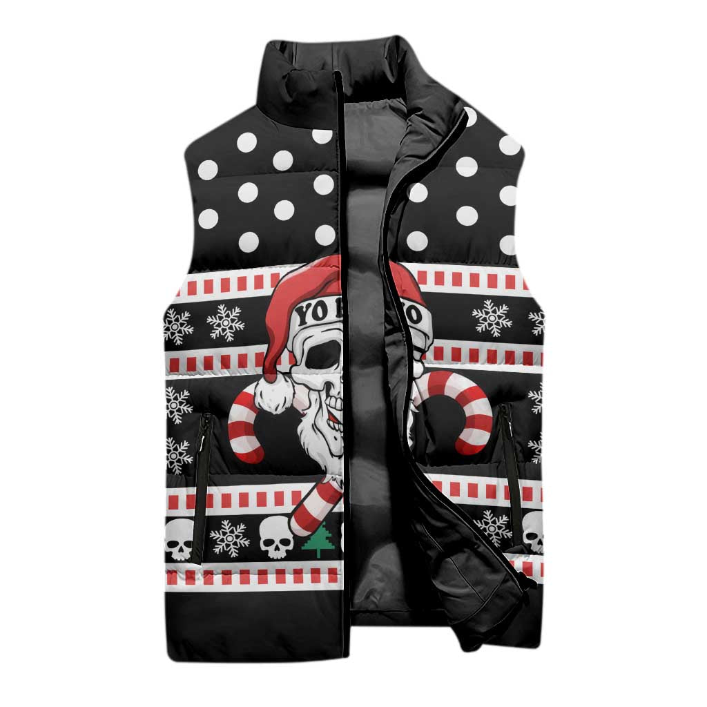 Skull Creepmas Christmas Yall Christmas Sleeveless Puffer Jacket Xmas Holiday Patterns - Wonder Print Shop