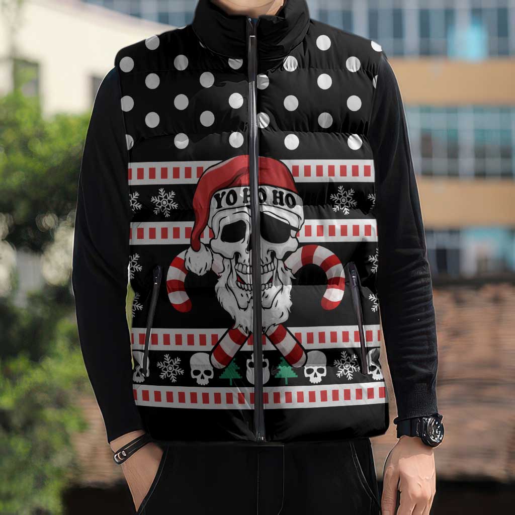 Skull Creepmas Christmas Yall Christmas Sleeveless Puffer Jacket Xmas Holiday Patterns - Wonder Print Shop