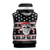 Skull Creepmas Christmas Yall Christmas Sleeveless Zip Hoodie Xmas Holiday Patterns - Wonder Print Shop