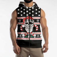 Skull Creepmas Christmas Yall Christmas Sleeveless Zip Hoodie Xmas Holiday Patterns - Wonder Print Shop