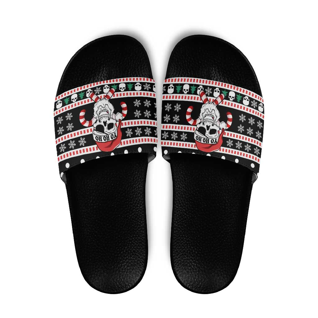 Skull Creepmas Christmas Yall Christmas Slide Sandals Xmas Holiday Patterns - Wonder Print Shop