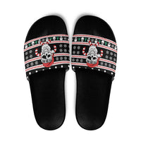 Skull Creepmas Christmas Yall Christmas Slide Sandals Xmas Holiday Patterns - Wonder Print Shop