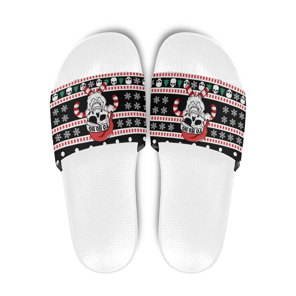 Skull Creepmas Christmas Yall Christmas Slide Sandals Xmas Holiday Patterns - Wonder Print Shop