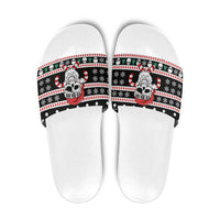 Skull Creepmas Christmas Yall Christmas Slide Sandals Xmas Holiday Patterns - Wonder Print Shop