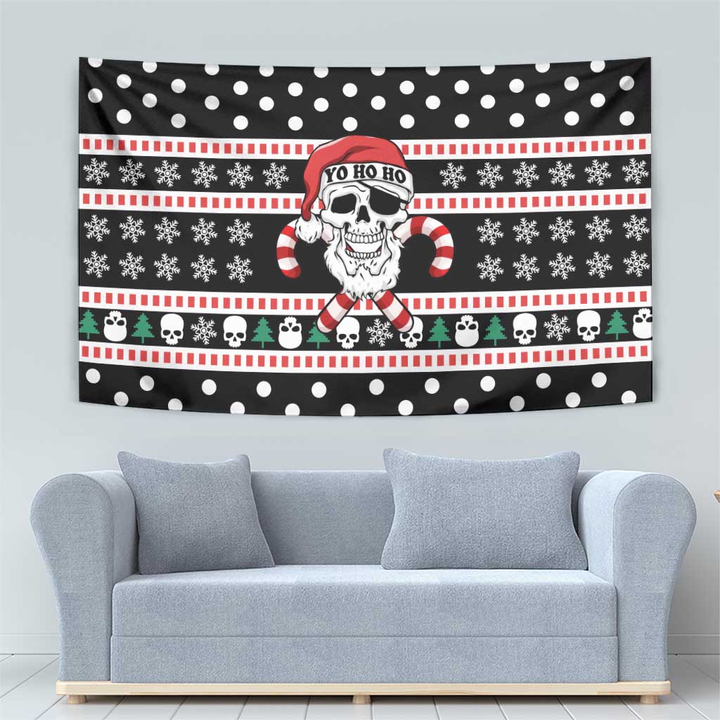 Skull Creepmas Christmas Yall Christmas Tapestry Xmas Holiday Patterns - Wonder Print Shop