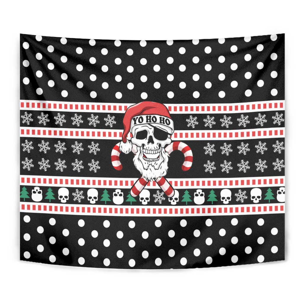 Skull Creepmas Christmas Yall Christmas Tapestry Xmas Holiday Patterns - Wonder Print Shop