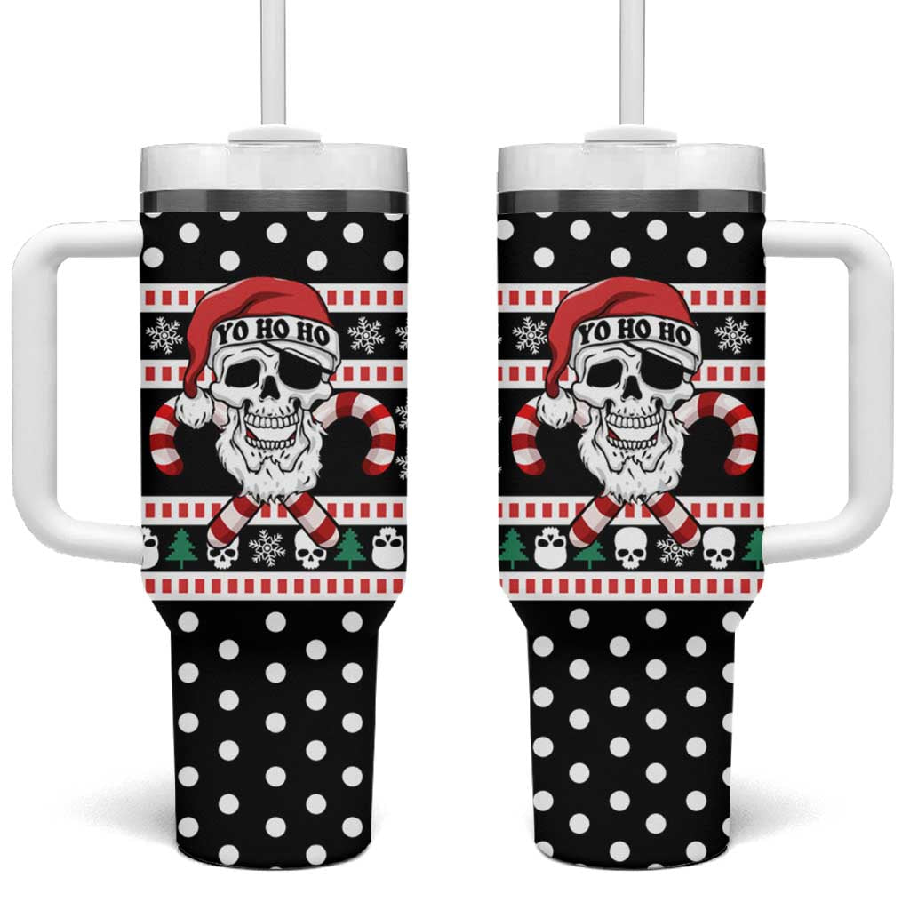 Skull Creepmas Christmas Yall Christmas Tumbler With Handle Xmas Holiday Patterns - Wonder Print Shop