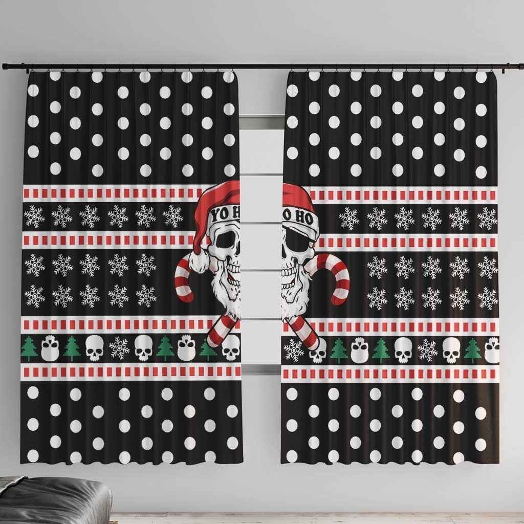 Skull Creepmas Christmas Yall Christmas Window Curtain Xmas Holiday Patterns - Wonder Print Shop