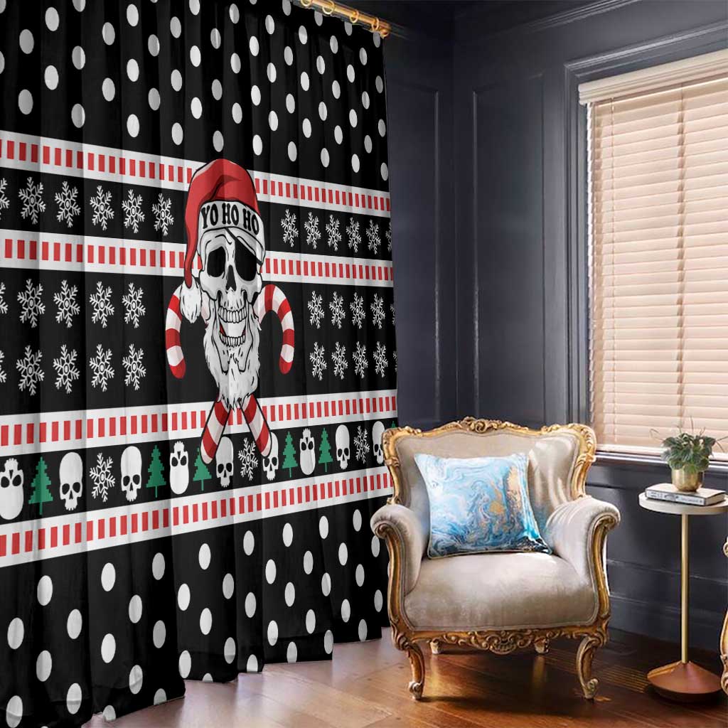 Skull Creepmas Christmas Yall Christmas Window Curtain Xmas Holiday Patterns - Wonder Print Shop