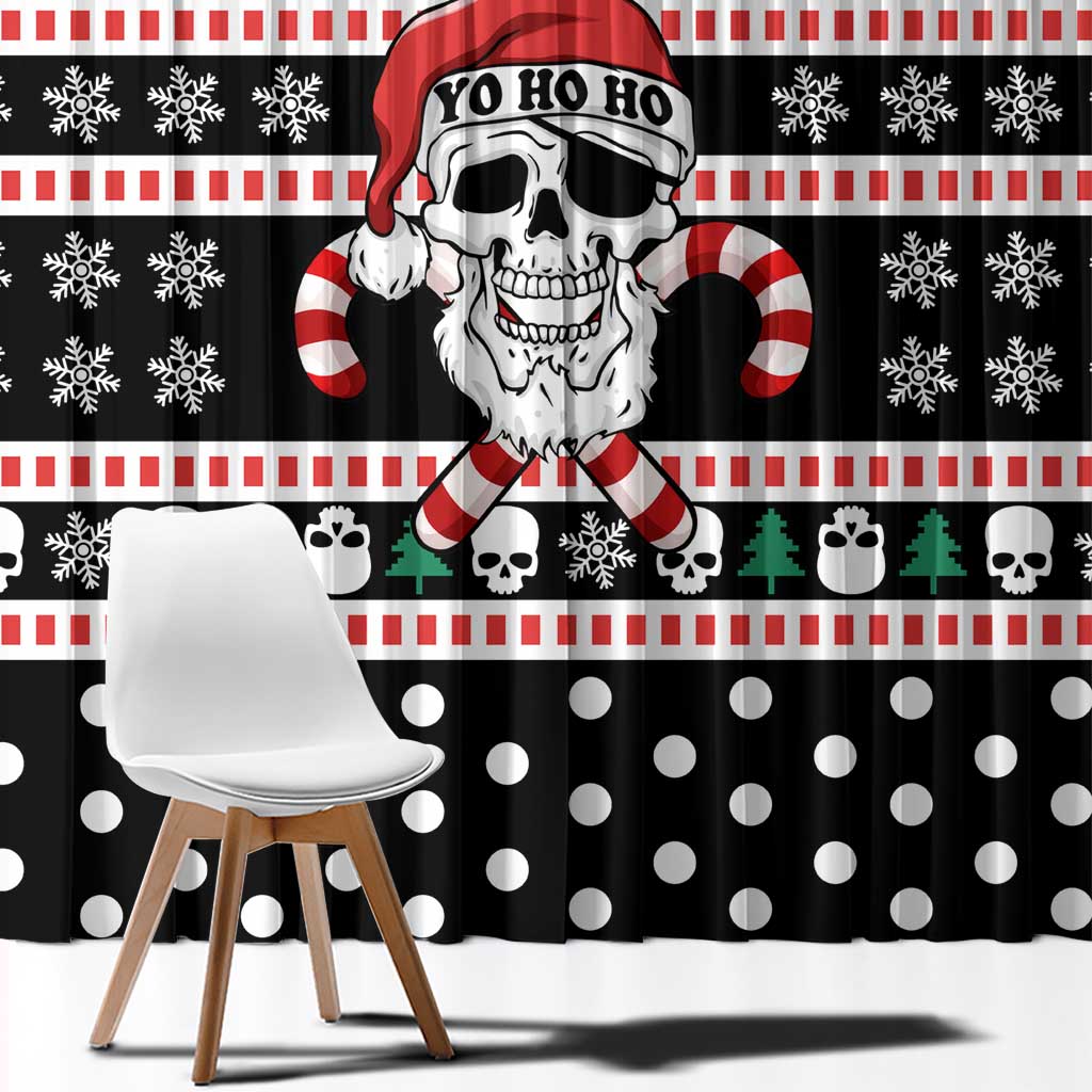 Skull Creepmas Christmas Yall Christmas Window Curtain Xmas Holiday Patterns - Wonder Print Shop