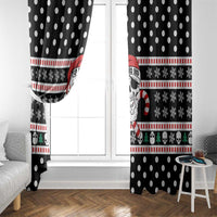 Skull Creepmas Christmas Yall Christmas Window Curtain Xmas Holiday Patterns - Wonder Print Shop