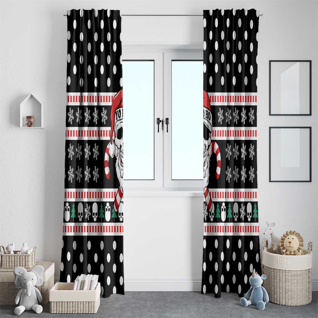 Skull Creepmas Christmas Yall Christmas Window Curtain Xmas Holiday Patterns - Wonder Print Shop