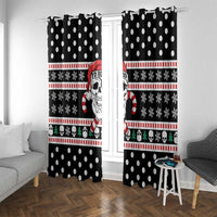 Skull Creepmas Christmas Yall Christmas Window Curtain Xmas Holiday Patterns - Wonder Print Shop