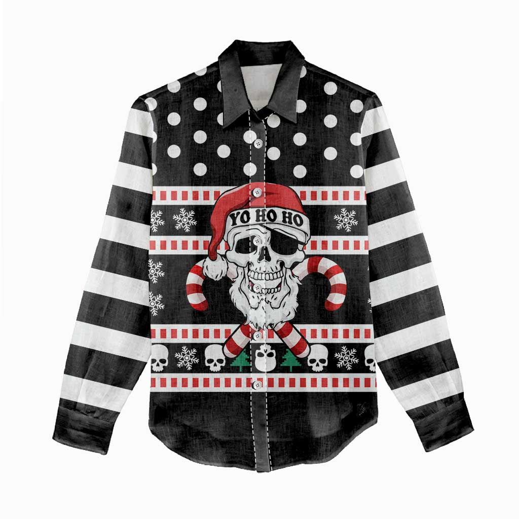Skull Creepmas Christmas Yall Christmas Women Casual Shirt Xmas Holiday Patterns - Wonder Print Shop