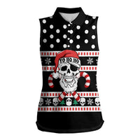 Skull Creepmas Christmas Yall Christmas Women Sleeveless Polo Shirt Xmas Holiday Patterns - Wonder Print Shop