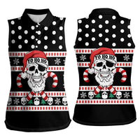 Skull Creepmas Christmas Yall Christmas Women Sleeveless Polo Shirt Xmas Holiday Patterns - Wonder Print Shop