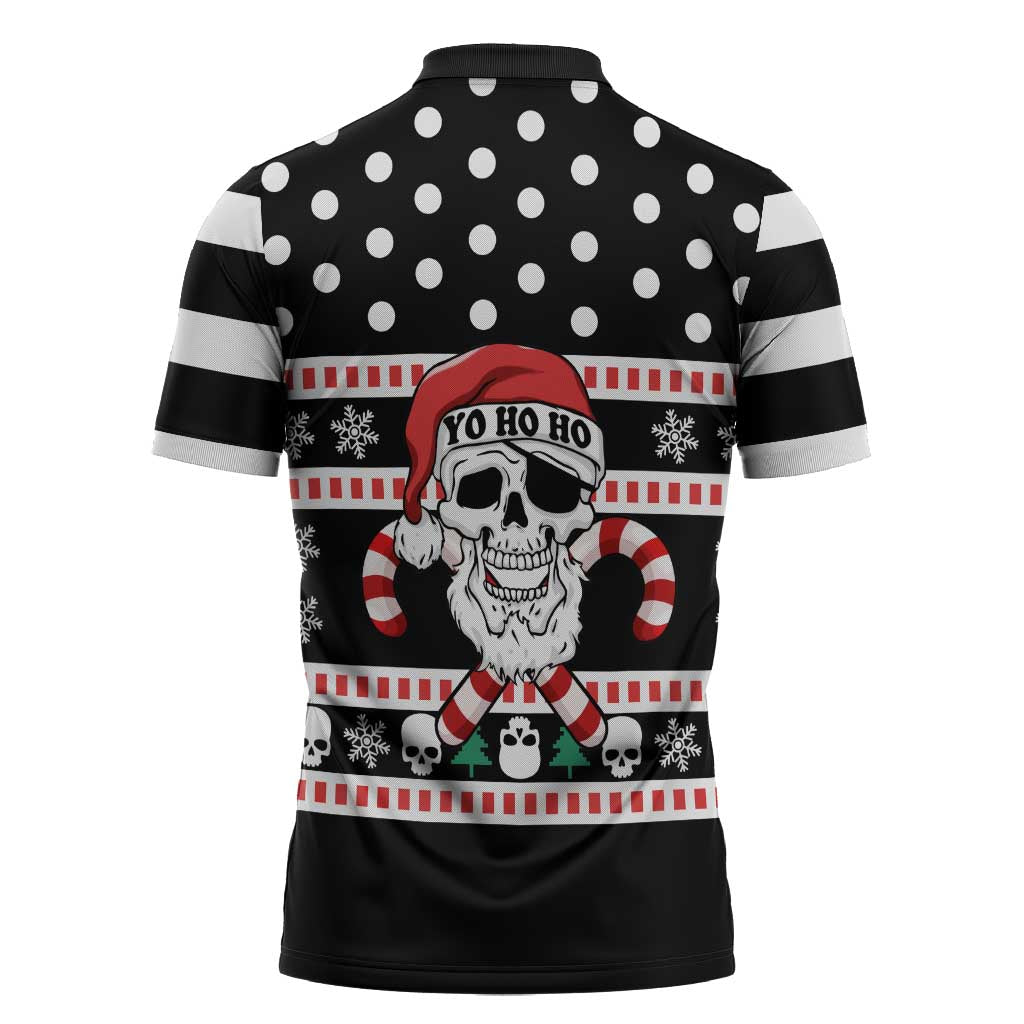 Skull Creepmas Christmas Yall Christmas Zipper Polo Shirt Xmas Holiday Patterns - Wonder Print Shop