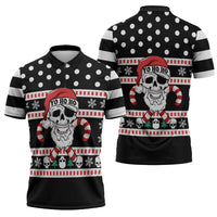 Skull Creepmas Christmas Yall Christmas Zipper Polo Shirt Xmas Holiday Patterns - Wonder Print Shop