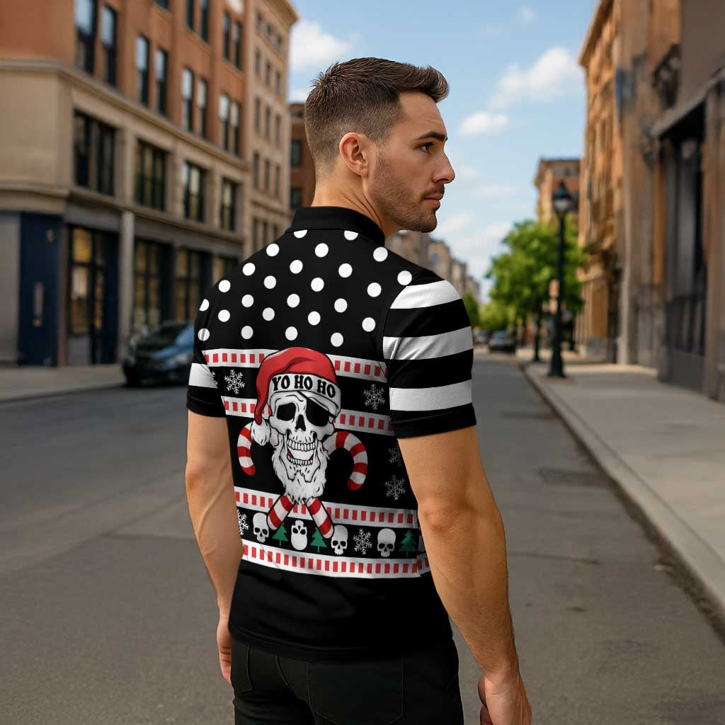 Skull Creepmas Christmas Yall Christmas Zipper Polo Shirt Xmas Holiday Patterns - Wonder Print Shop