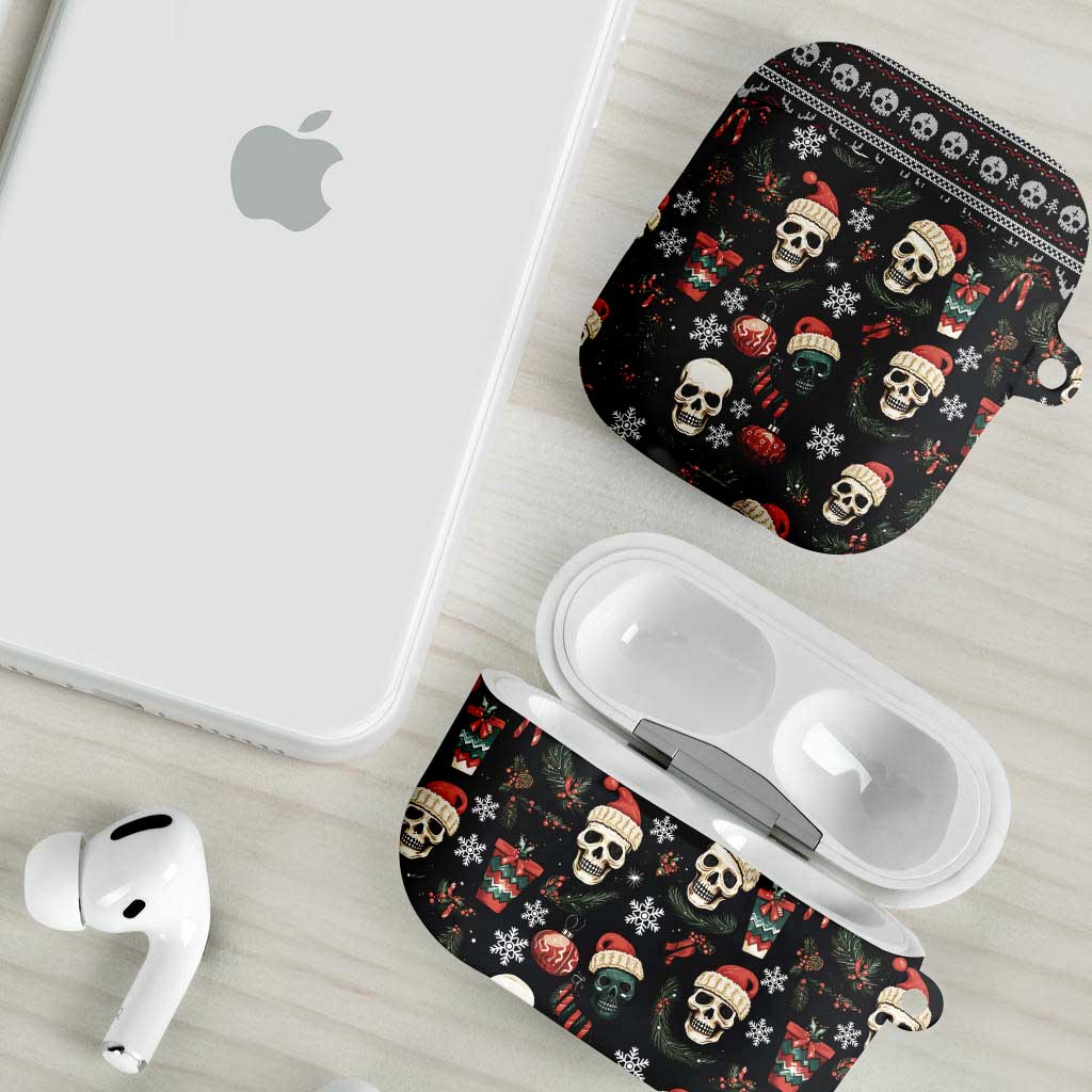 Skull Face Christmas AirPods Case Xmas Holiday Patterns - Wonder Print Shop