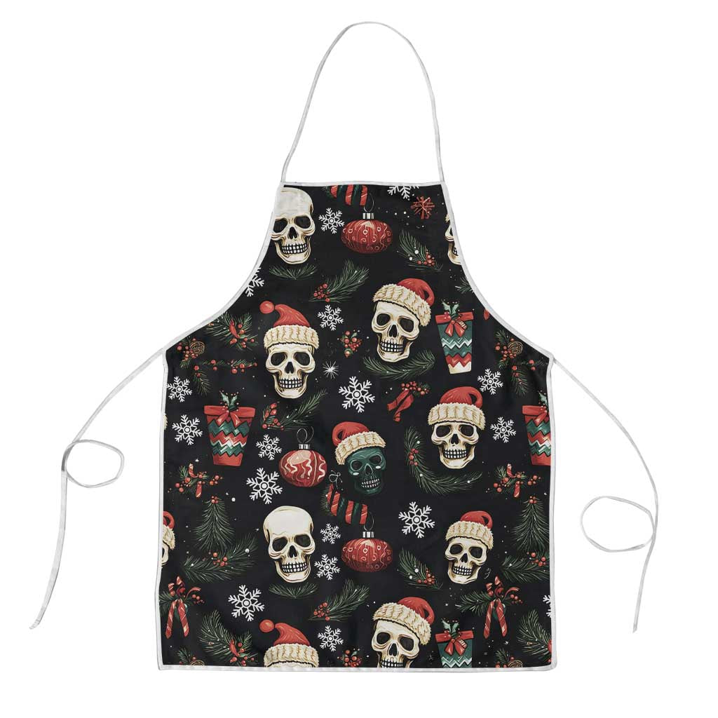 Skull Face Christmas Apron Xmas Holiday Patterns - Wonder Print Shop