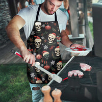 Skull Face Christmas Apron Xmas Holiday Patterns - Wonder Print Shop