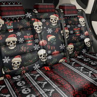 Skull Face Christmas Back Car Seat Cover Xmas Holiday Patterns - Wonder Print Shop
