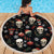 Skull Face Christmas Beach Blanket Xmas Holiday Patterns - Wonder Print Shop
