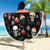 Skull Face Christmas Beach Blanket Xmas Holiday Patterns - Wonder Print Shop