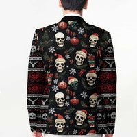 Skull Face Christmas Blazer Xmas Holiday Patterns - Wonder Print Shop