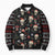 Skull Face Christmas Bomber Puffer Jacket Xmas Holiday Patterns - Wonder Print Shop