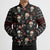 Skull Face Christmas Bomber Puffer Jacket Xmas Holiday Patterns - Wonder Print Shop
