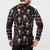 Skull Face Christmas Button Sweatshirt Xmas Holiday Patterns - Wonder Print Shop