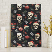 Skull Face Christmas Canvas Wall Art Xmas Holiday Patterns - Wonder Print Shop