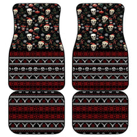 Skull Face Christmas Car Mats Xmas Holiday Patterns - Wonder Print Shop