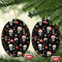 Skull Face Christmas Ceramic Ornament Xmas Holiday Patterns - Wonder Print Shop