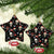 Skull Face Christmas Ceramic Ornament Xmas Holiday Patterns - Wonder Print Shop