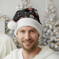 Skull Face Christmas Santa Hat Xmas Holiday Patterns - Wonder Print Shop