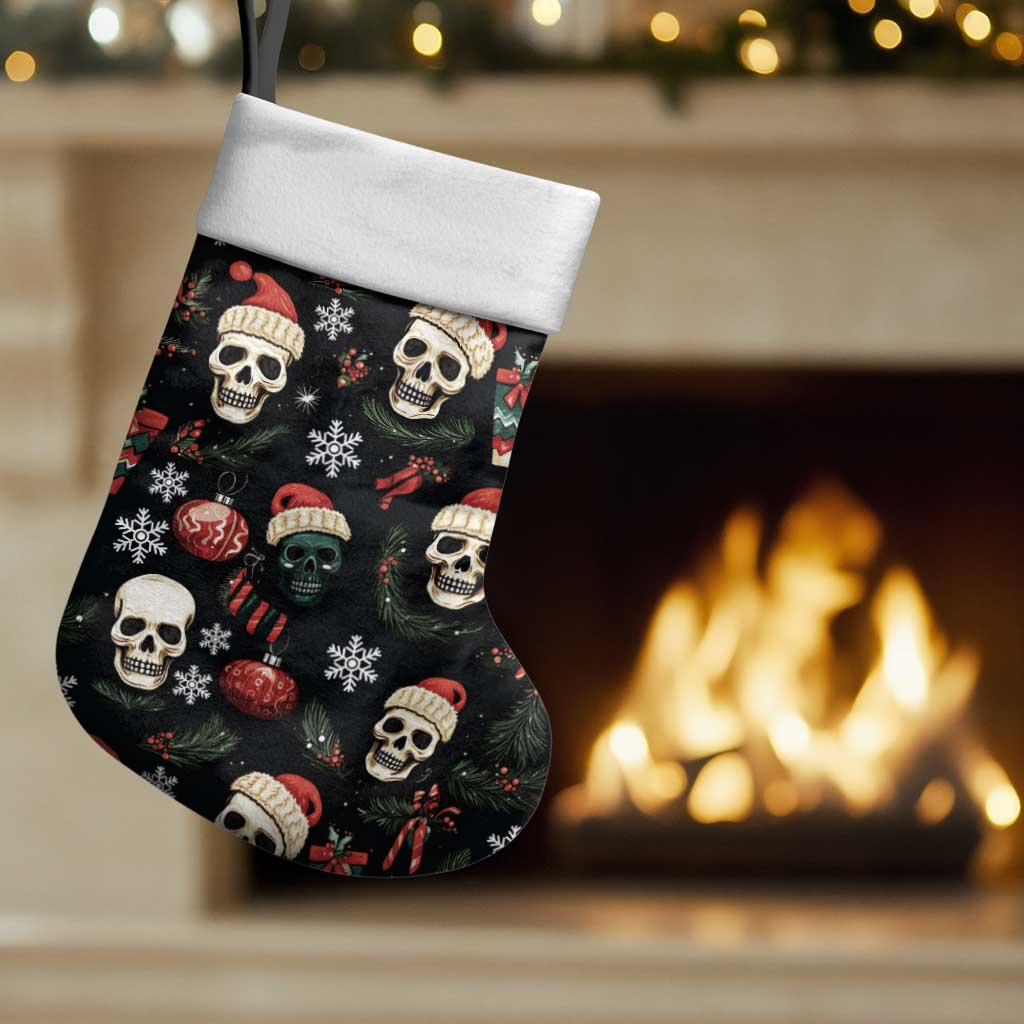 Skull Face Christmas Stocking Xmas Holiday Patterns - Wonder Print Shop